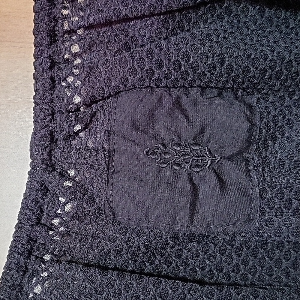 Free people Movement Black Ruched Short Sleeve Blouse - Picture 4 of 4